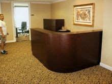 matched cherry veneer reception desk